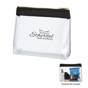 [9499] Sadie Satin Clear Cosmetic Bag