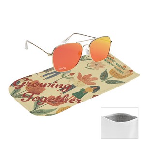 [98245] Aviator Sunglasses With Rpet Microfiber Sunglass Pouch
