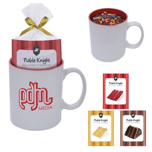 [9845] 11 Oz. Colored Stoneware Mug With Mug Cake