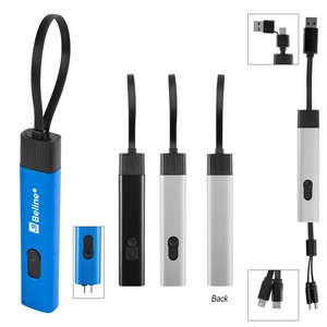 [25664] Recycled Aluminum Retractable Travel Charging Cable