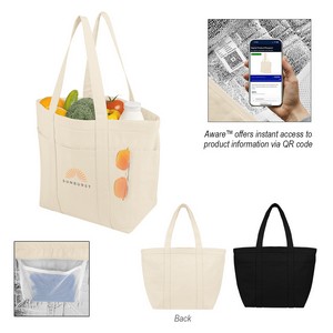 [3283] Aware™ 8 Oz. 20 Can Recycled Cotton Cooler Tote Bag