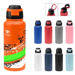 [550408] 32 Oz. Full Color Pop Sip Recycled Stainless Steel Bottle