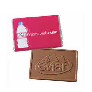 [WB1-K] 1 Oz. Custom Molded Chocolate Wrapper Bar