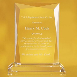 Rectangular Gem Edged Award