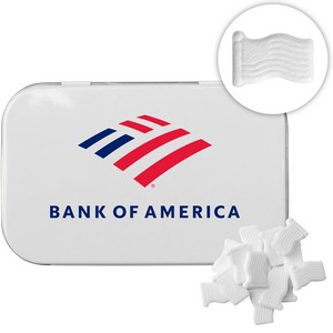 [305-SM-FL-K] Rectangular Tin with American Flag Shaped Mints