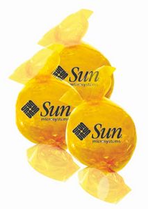 Imprinted Butterscotch Buttons