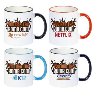 [DRK1640-K] 11 Oz. Full Color Mug w/Colored Accents