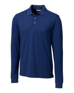 [MCK09322] Cutter & Buck Advantage Tri-Blend Pique Mens Long Sleeve Polo