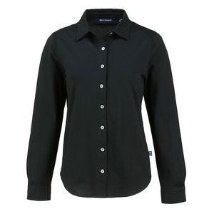 [LCK00188] Cutter & Buck Advantage Tri-Blend Eco Soft Pique Long Sleeve Knitted Womens Button Up