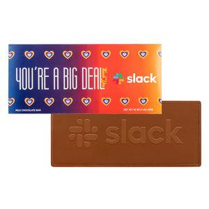 [1LBBAR-K] Giant 1LB Custom Molded Chocolate bar in Full Color Gift Box