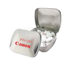 [300-CUBU-K] Domed Tin w/Imprinted Chocolate Buttons