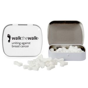 [300-SM-RB-K] Domed Tin with Ribbon Shaped Mints