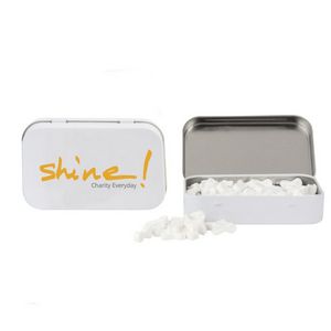 [305-SM-RB-K] Rectangular Tin with Ribbon Shaped Mints
