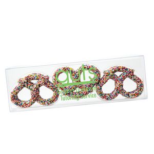 [3RPA-NP-K] 3 Ring Pretzel Acetate with Nonpareil Pretzels
