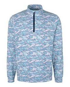 [MCK01081] Cutter & Buck Traverse Stretch Camo Print Eco Quarter Zip Mens Pullover