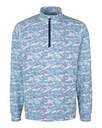 Cutter & Buck Traverse Stretch Camo Print Eco Quarter Zip Mens Pullover