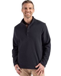 [MCK01324] Cutter & Buck Hunts Point Eco Textured Fleece Recycled Mens Snap Pullover