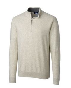 [BCS07728] Cutter & Buck Lakemont Tri-Blend Mens Big and Tall Quarter Zip Pullover Sweater