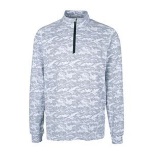 [BCK01081] Cutter & Buck Traverse Stretch Camo Print Eco Quarter Zip Mens Big and Tall Pullover