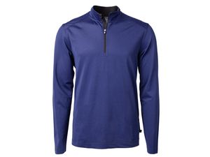[BCK01258] Cutter & Buck Virtue Eco Pique Micro Stripe Recycled Mens Big & Tall Quarter Zip