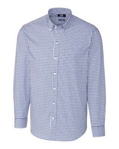[BCW00143] Cutter & Buck Easy Care Stretch Gingham Mens Big and Tall Long Sleeve Dress Shirt