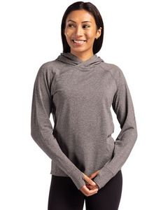 [LCK00203] Cutter & Buck Adapt Knit Recycled Womens Heathered Hooded Pullover