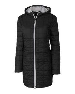 [LCO00024] Cutter & Buck Rainier PrimaLoft? Womens Eco Insulated Hooded Long Coat
