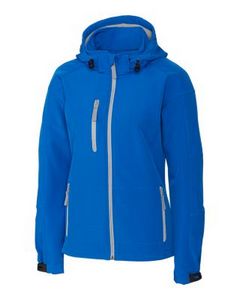 [LQO00014] Clique Serac Stretch Softshell Hooded Full Zip Womens Jacket