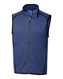 [MCO00047] Cutter & Buck Mainsail Sweater-Knit Mens Full Zip Vest