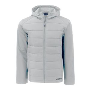 [MCO00077] Cutter & Buck Evoke Hybrid Eco Softshell Recycled Full Zip Mens Hooded Jacket