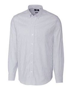 [MCW00141] Cutter & Buck Stretch Oxford Stripe Mens Long Sleeve Dress Shirt