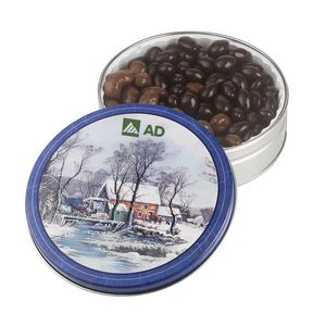 [600-DCAM-K] Glad Tidings Tin w/ Dark Choc Almonds & Milk Choc Cashews