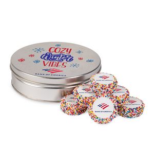 [600-SCT-K] Custom Dipped Sandwich Cookies in Tin - 7pc