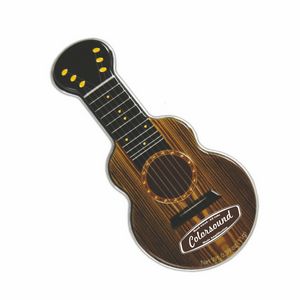 [AGWD-K] Dark Woodgrain Acoustic Guitar Shaped Mint Tin