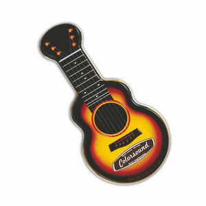 Black/Gold Acoustic Guitar Shaped Mint Tin