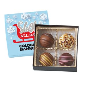 [BT4-FC-K] 4 Piece Truffle Gift Box Full Color Lid
