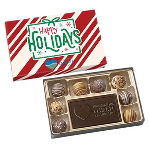 [BT8-FC-K] 8 Piece Truffle Box Full Color Lid w/Chocolate Centerpiece