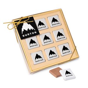 [C8090-K] 9-Piece Chocolate Foiled Square Gift Box