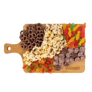 Movie Night Bamboo Wood Charcuterie Board