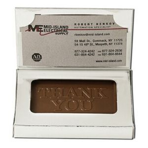 Custom Molded Chocolate Covered Cookie in Business Card Box