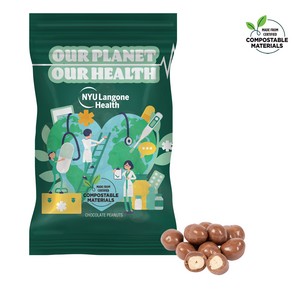 [CDFB-1908-K] 4oz. ECO-Digibag, Compostable & Full Color, Chocolate Peanuts