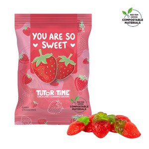 [CDFB-GS-K] 4 oz. ECO-Digibag™, Compostable & Full Color, 3D Gummy Strawberries
