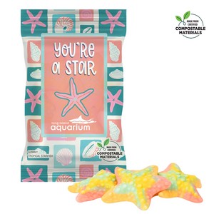 [CDFB-TS-K] 4 oz ECO-Digibag™, Compostable & Full Color, Tropical Starfish