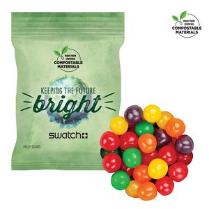 2 Oz. ECO-Digibag, Compostable & Full Color, Assorted Fruit Sours