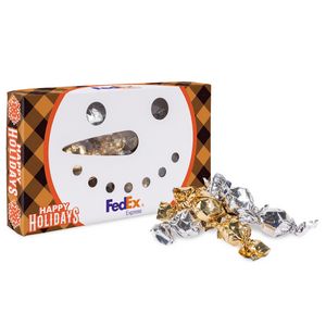 [DBX-SM4-K] Snowman Die Cut Box with Twist Wrapped Truffle