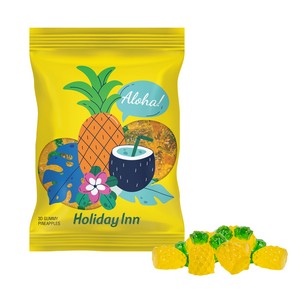 [DFB-GP-K] 4 oz. Full Color Digibag™ with 3D Gummy Pineapples