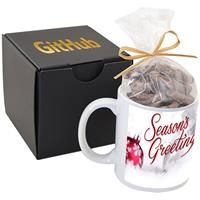 Ceramic Mug Gift Set w/Milk Chocolate Pretzels