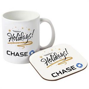 Mug w/Neoprene Coaster Gift Set
