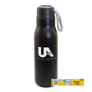 16 Oz. Matte Bottle W/ Bungee Lid And Lemonade