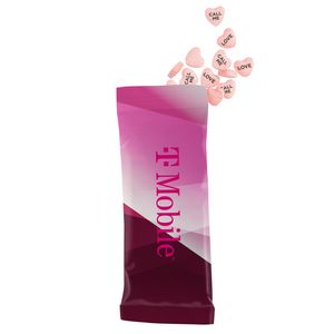 [DTB-ICH-K] Full Color Tube DigiBag with Imprinted Conversation Hearts